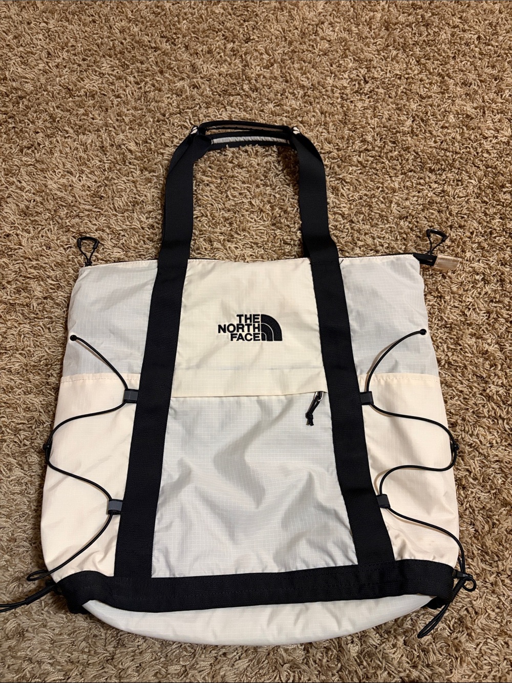 The North Face Borealis  Cream and Black Tote/Backpack
